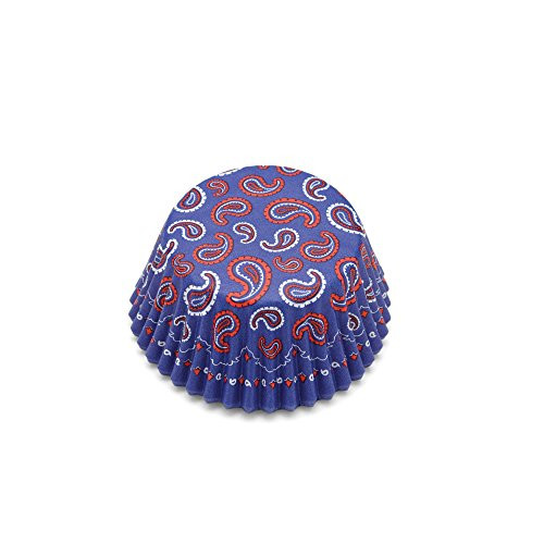 Fox Run 8011 50 Count Blue Bandana Bake Cups, Standard