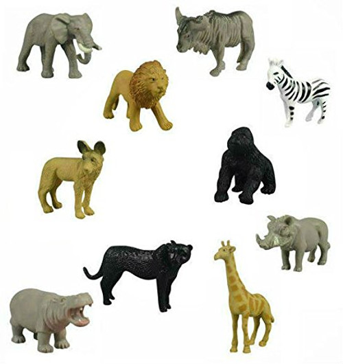 12 Small Safari Animals Jackal Giraffe Elephant Antelope Gnu Zebra Panther Warthog Lion Gorilla Hippopotamus Rhinoceros Wildlife Zoo Set of Wild African Figure Plastic Playset Toys 12 Small Safari Animals Jackal Giraffe Elephant Antelope Gnu Zebra Panther Warthog Lion Gorilla Hippopotamus Rhinoceros Wildlife Zoo Set of Wild African Figure Plastic Playset Toys