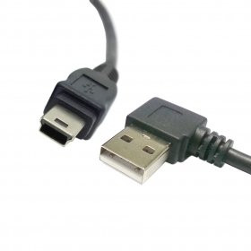 ChenYang USB 2.0 A Male Left Angled 90 degree to USB Mini B Male data cable 50cm Black