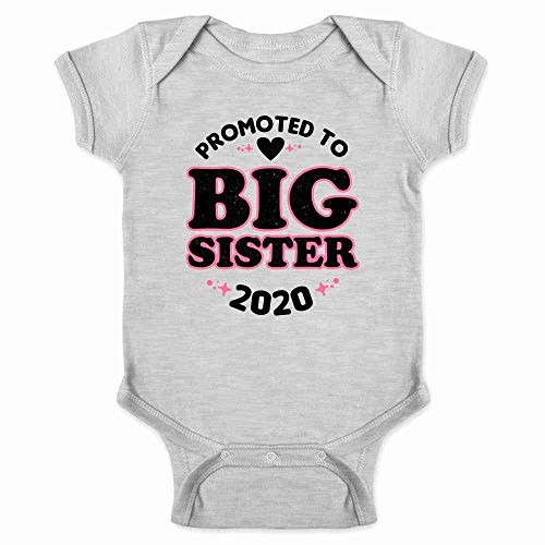 Pop Threads Promoted to Big Sister 2020 Cute New Baby Gray 6M Infant Baby Boy Girl Bodysuit