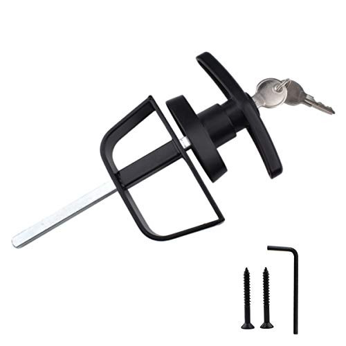 Shed Door T-Handle Lock Kit 4½ inch and 5½ inch Stem with 4 Keys for Storage Shed Door Barn Playhouse and Chicken Coop Door Lock Replacement  5-1 2 Inch Stem