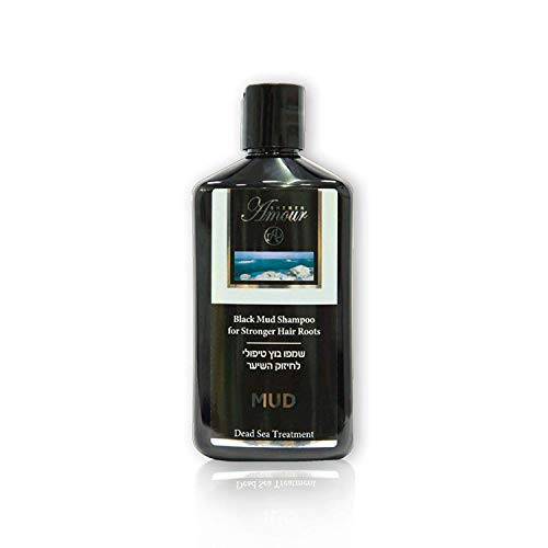 Shemen Amour Dead Sea Natural Treatment  Black Mud Shampoo Stronger Hair Roots