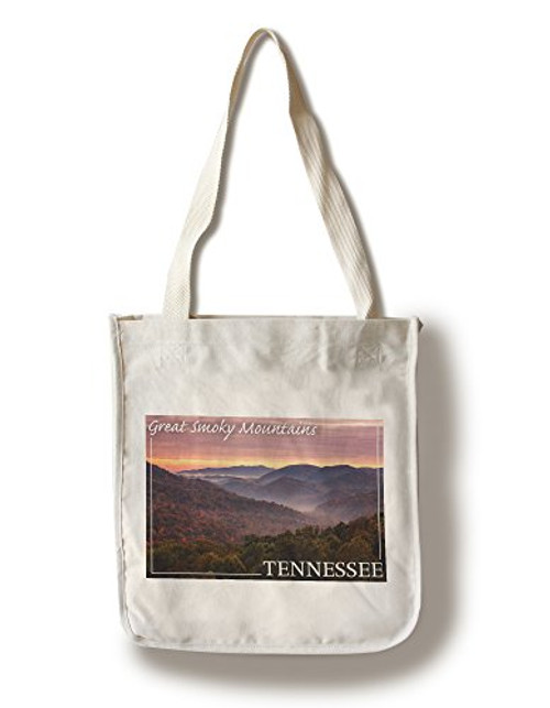 Lantern Press Great Smoky Mountains Tennessee - Sunset 100 percent Cotton Tote Bag - Reusable Lantern Press Great Smoky Mountains Tennessee - Sunset 100 percent Cotton Tote Bag - Reusable