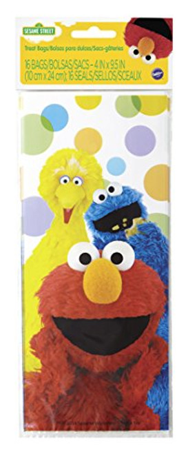 Wilton 1912-3470 16 Count Sesame Street Treat Bags, Multicolor Wilton 1912-3470 16 Count Sesame Street Treat Bags, Multicolor