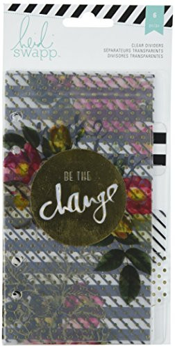 Heidi Swapp American Crafts 312591 Personal Memory Planner Dividers (6 Pack), Clear with Printed Design, Multi