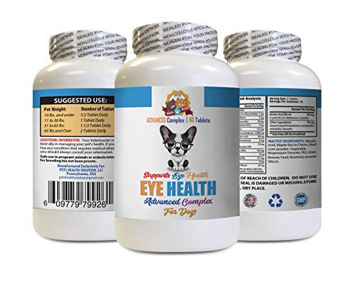 Canine Eye Care - Dog Eye Health Solution - Supports Vision - Advanced Complex - Dog Eye Health - 60 Tablets  1 Bottle