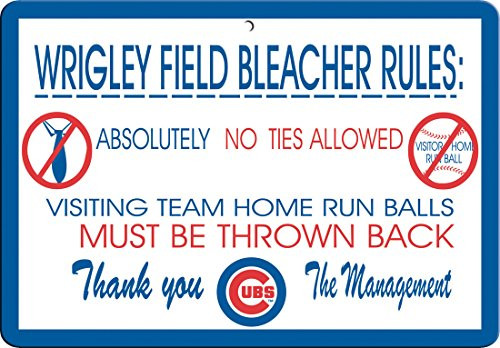 Fremont Die MLB Chicago Cubs Sign12x18 Plastic 2016 World Series Champs Design  Team Colors  One Size