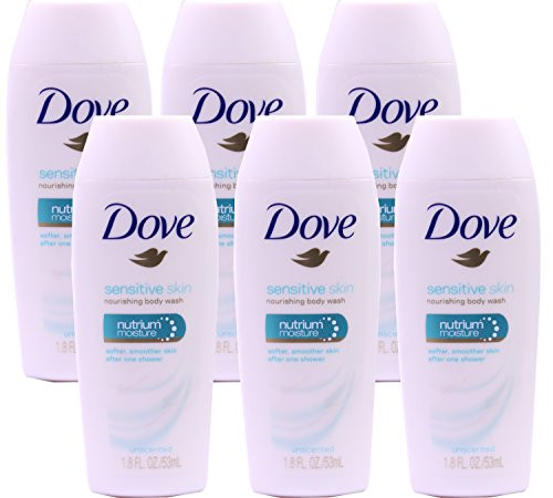 Dove Sensitive Skin Nourishing Body Wash Nutrium Moisture 1.8 Ounce Pack of 6 Dove Sensitive Skin Nourishing Body Wash Nutrium Moisture 1.8 Ounce Pack of 6