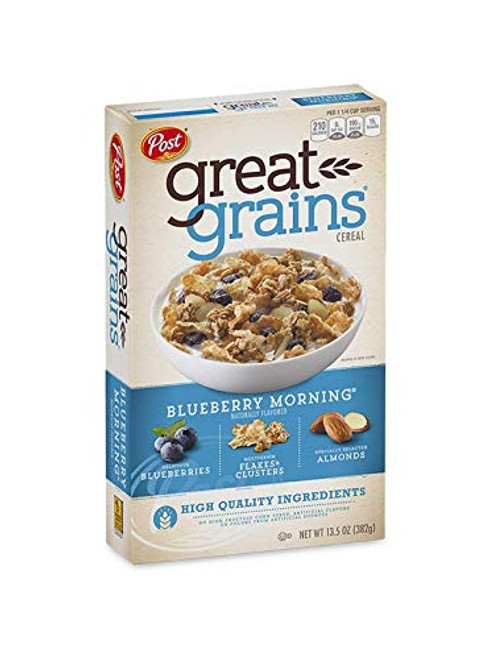 Post Great Grains Blueberry Morning Cereal 13.5 Oz. Box 2 Pack Post Great Grains Blueberry Morning Cereal 13.5 Oz. Box 2 Pack