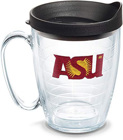 Tervis Arizona State Sun Devils Tumbler with Emblem and Black Lid 16oz Mug Clear Tervis Arizona State Sun Devils Tumbler with Emblem and Black Lid 16oz Mug Clear
