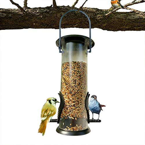 ABCD Tube Feeder  Squirrel Proof Hanging Wild Bird Feeder  Hanging Seed Feeder Outdoor Wild Bird Feeder  Easy to Assemble and Clean  Pack of 2