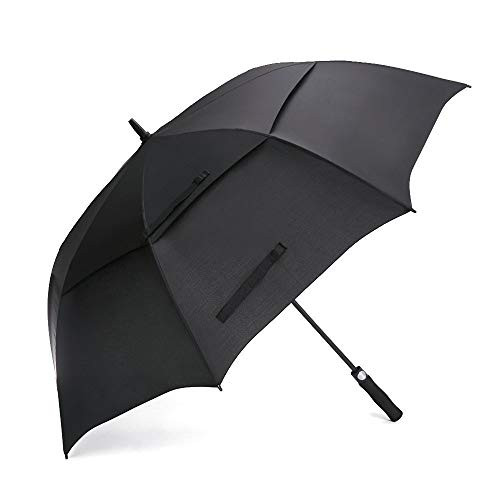 Prospo Golf Umbrella 58 inch Large Auto-Open Windproof Oversized Stick Vented Umbrellas Black New