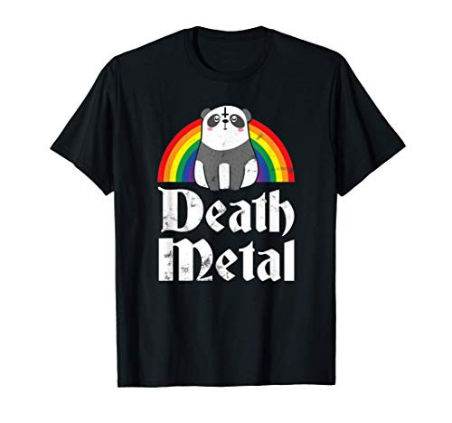 Death Metal Rainbow Shirt Satanic Panda Goth Concert Gift T-Shirt