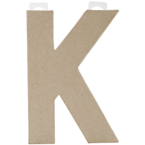 Darice Paper Mache Letter - K - 8 x 5.5 x 1 inches