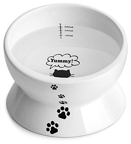 Y YHY Elevated Cat Food Bowl Raised Pet Food and Water Bowl Cat and Small Dog Bowl Anti Vomiting Tilted Ceramic Cat Water Bowl No Spill 15oz Dishwasher Safe Y YHY Elevated Cat Food Bowl Raised Pet Food and Water Bowl Cat and Small Dog Bowl Anti Vomiting Tilted Ceramic Cat Water Bowl No Spill 15oz Dishwasher Safe