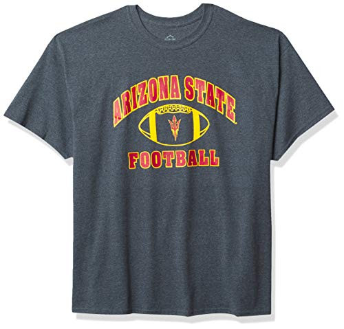 Elite Fan Shop NCAA Arizona State Sun Devils Mens Football T-Shirt Dark Heather  Arizona State Sun Devils Dark Heather  Large