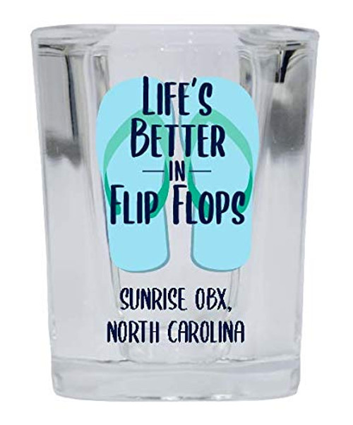 Sunrise Obx North Carolina Souvenir 2 Ounce Square Shot Glass Flip Flop Design 4-Pack Sunrise Obx North Carolina Souvenir 2 Ounce Square Shot Glass Flip Flop Design 4-Pack