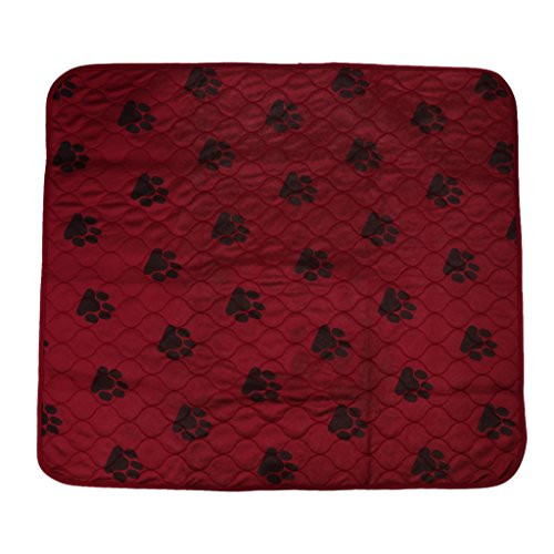 Flameer Washable Pee Pads for Dogs - Reusable Puppy Pads  Fast Absorbing Wee Mat for Housebreaking  Indoor Training  Whelping  Incontinence  Travel  Red M