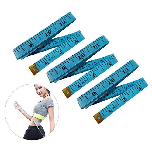 Soft Tape Measure, ReachTop 3 Pack 60 inch 150cm Flexible Tailor Cloth Ruler Double-Sided Body Measurement Sewing Medical Craft Measuring Tape Blue