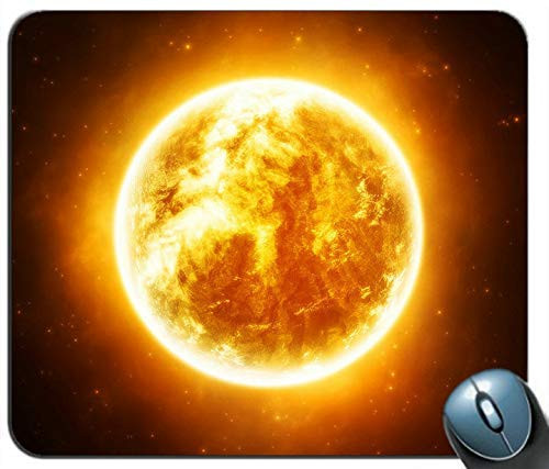 Space Sun Yellow Light Mouse Pad Anti Slip Desktop Mouse Pad Gaming Mouse Pad
