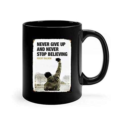 Rocky Movie Poster Rocky Balboa Inspirational Quote Mug Travel Cup 11oz Rocky Movie Poster Rocky Balboa Inspirational Quote Mug Travel Cup 11oz
