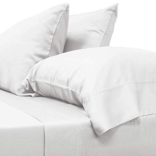 JVIN FAB Bamboo Cooling Pillow Case 100 percent Pure Eco Friendly Softest Cool Pillowcases   Silk Like Soft  Luxury Set of 2 Pillow Cover  King  White