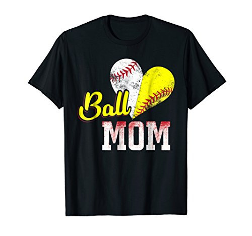 Funny Ball Mom Softball Baseball T-Shirt