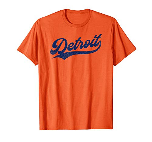 Detroit Baseball   Vintage Michigan Baseball Retro Gift T-Shirt