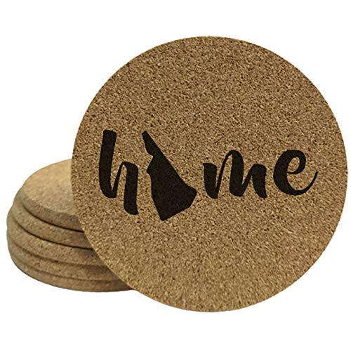 New Hampshire Home Coasters - Round Cork - set of 5