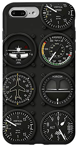 iPhone 7 Plus 8 Plus Pilot Six Flight Instruments Cockpit Case