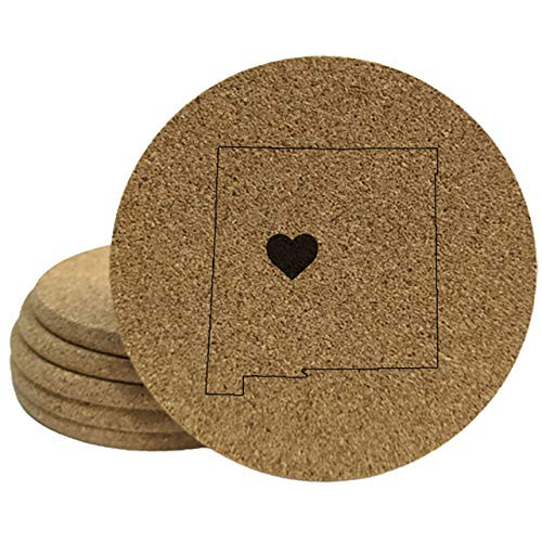 Love New Mexico Coasters - Round Cork - set of 5