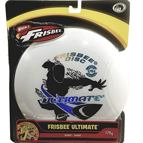 Wham-O White Ultimate Frisbee Throw Graphics 175g 10.75 inch Durable Round Frisbee Flying Disc Toy