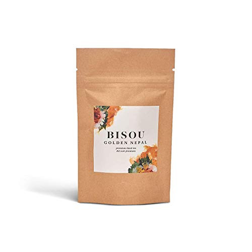 Bisou - Golden Nepal - Traditional Black Tea - All Natural  1.8 oz Premium Loose Leaf Black Tea Blend in Eco-Friendly Pouch