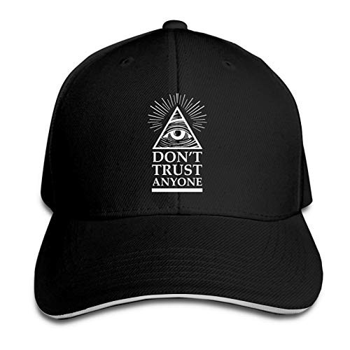 Pyramid Illuminati Don t Trust Anyone Adjustable Baseball Cap Men Women Athletic Low Profile Dad Sun Hat Black