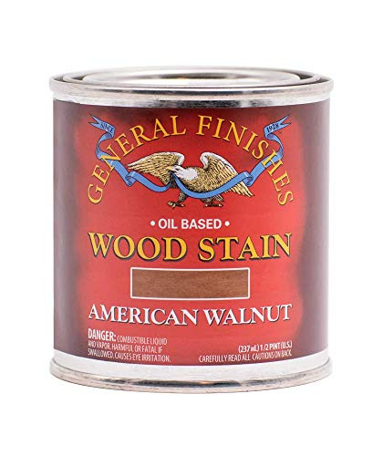 General Finishes Oil Based Penetrating Wood Stain  1 2 Pint  American Walnut
