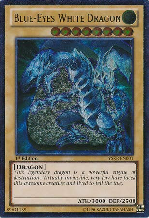 Yu-Gi-Oh! - Blue-Eyes White Dragon - YSKR-EN001 - Ultimate Rare - Unlimited Edition - Starter Deck  Kaiba Reloaded