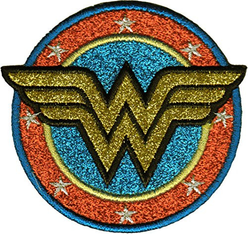 Application DC Comics Originals Wonder Woman Shield with Gold Glitter Patch