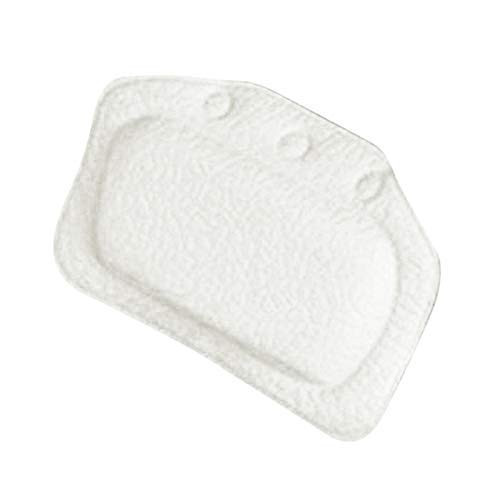 INSO Bath Pillow with Suction Cups  Neck Support Relaxation Bath Pillow for Bathtub  Hot tub  Jacuzzi  Whirlpool  Home Spa tub  White