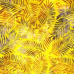 Batik Fabric  Fronds  Sunrise