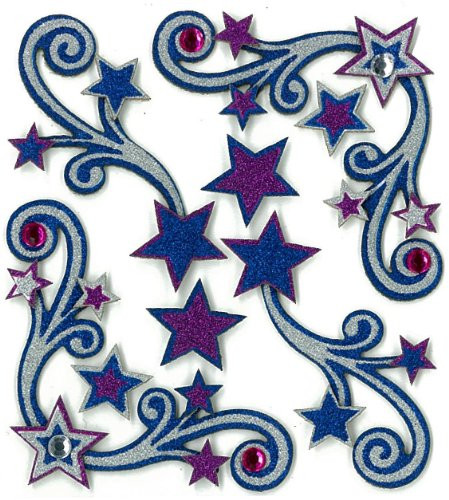 Jolee's Boutique Dimensional Stickers, Star Flourishes