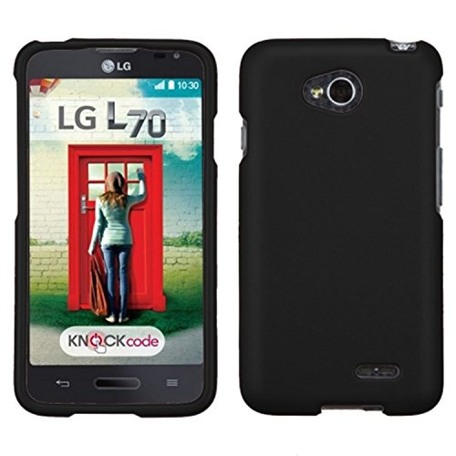 Asmyna Phone Protector Cover Rubberized for LG Optimus Exceed 2/Optimus L70 - Retail Packaging - Black Asmyna Phone Protector Cover Rubberized for LG Optimus Exceed 2/Optimus L70 - Retail Packaging - Black