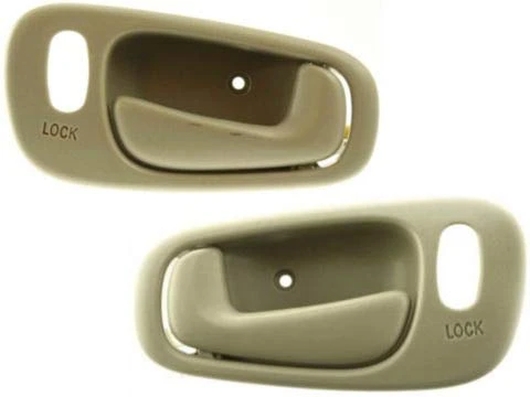 Interior Door Handle compatible with 2001-2002 Toyota Corolla Corolla 98-02 Front Right and Left Side Included Inside Beige Power Lock W Lock Hole