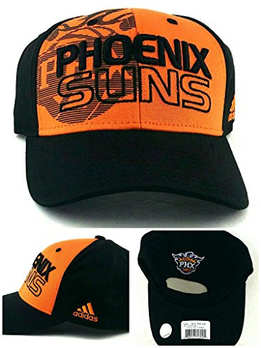 adidas Phoenix Suns PHX Black Orange Shadow Adjustable Era Hat Cap