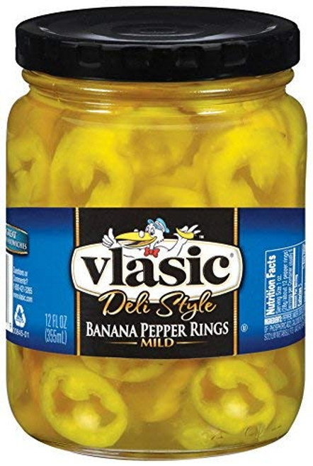 Vlasic Deli Style Mild Banana Pepper Rings  Keto Friendly  12 - 12 FL OZ Jars