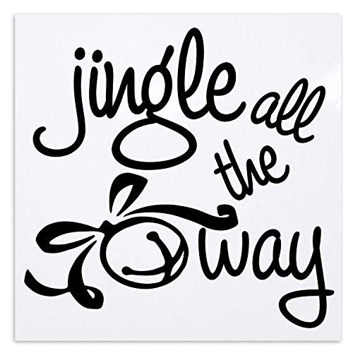 Christmas Glass Block Decal - Jingle All the Way