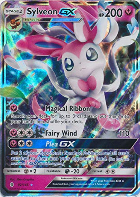 Sylveon-GX - 92 145 - Ultra Rare - Sun and Moon Guardians Rising Sylveon-GX - 92 145 - Ultra Rare - Sun and Moon Guardians Rising