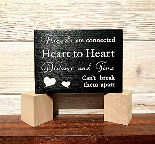 Friends Are Connected Block Wall Plaque Laser Engraved Personalized Custom Sign 635 by SignsByAllSeasons