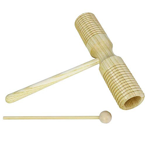 Quatro Percussion Two Tone Block and Beater Guiro