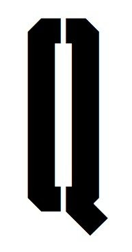 16x20 Large Army Block Letter Stencil from 4 Ply Mat Board -Army Block Letter Q