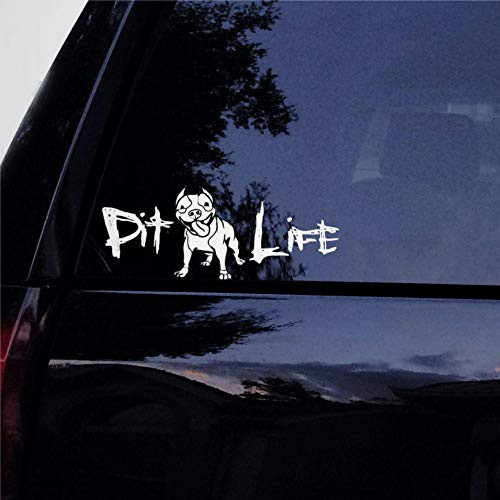DONL9BAUER Happy Pit Life Ultimate Graphic Pit Bull Dog Car Decals Laptop Decal Car Window Stickers Vinyl Decal Sticker for Cars Bumpers Windows Trucks